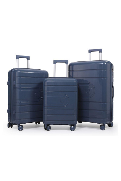 Generic 3-Piece PP Hard Shell Luggage Set | Lightweight Durable Suitcase with 360° Wheels for Travel