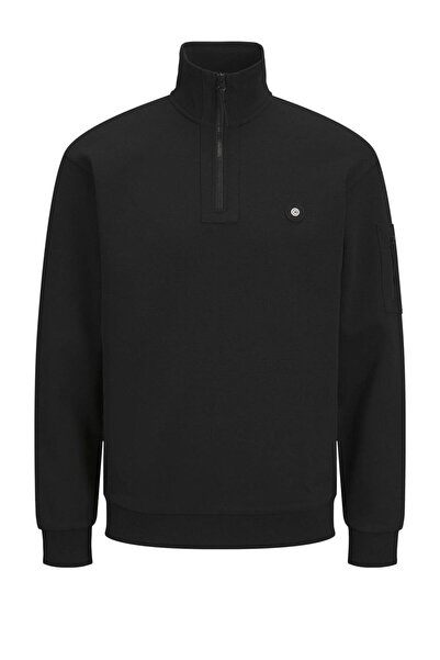 Jack and Jones Donald Half Zip Sweater Black Men
