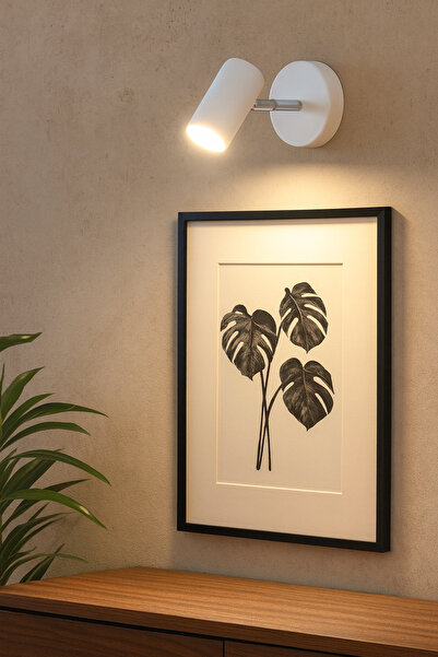 Fer Avize Spot 360 Modern Design Single Movable Sconce (Daylight) Indoor Wall Lighting Hall Cafe Office