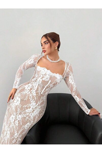 ALTRDY رسم الزهر بطباعة شاملة ورقة شجر أنيقة رسمي ومساء