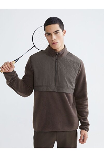 LC Waikiki Xside Active Stand Collar Long Sleeve Fleece Men's Sweatshirt