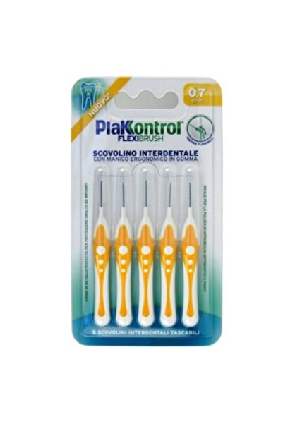 PlaKKontrol Set 5 periuțe interdentare, Medii 0,7 mm, Galbene, Italy