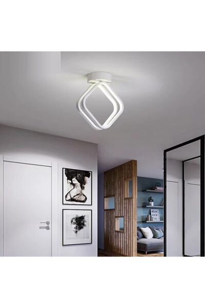 Elektroyou Beyaz Modern Beyaz Ledli 2'li Ledli Avize