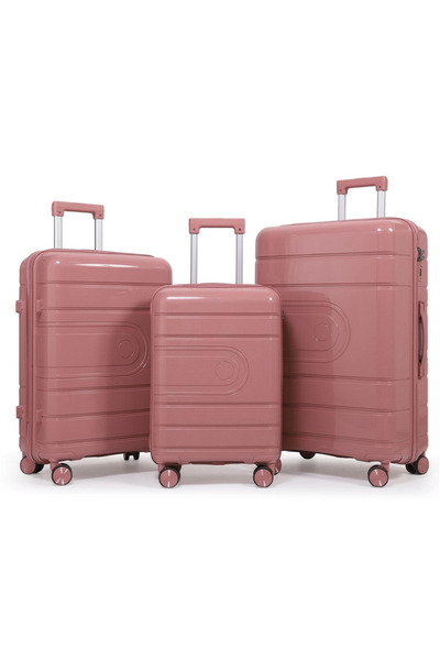 Generic 3-Piece PP Hard Shell Luggage Set | Lightweight Durable Suitcase with 360° Wheels for Travel