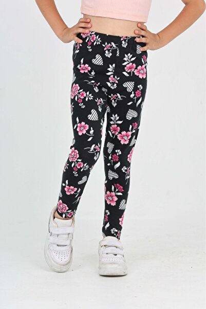 Toontoy Girl's Printed High Waist Basic Leggings