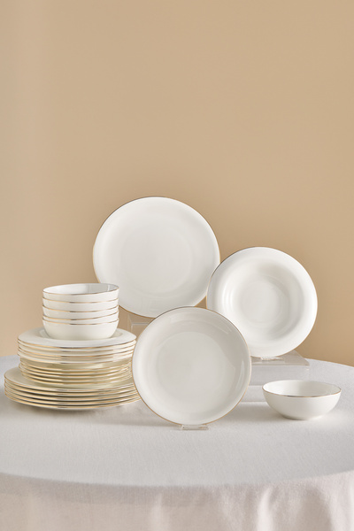 Karaca Stream Bone Pavli 24 Parça 6 Kişilik Yemek Takımı