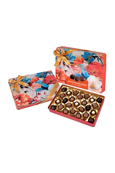 Bolçi Turuncu Teneke Hediye Çikolata Kutu 250g
