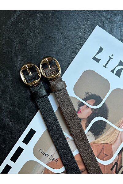 LİA KEMER حزام نسائي ذهبي اللون بنمط مربع دائري من ستون، حزام للسترة، حزام لل...