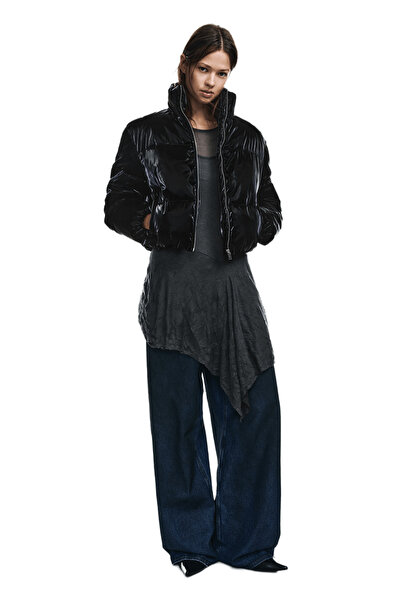 Pull & Bear Parlak görünümlü şişme ceket