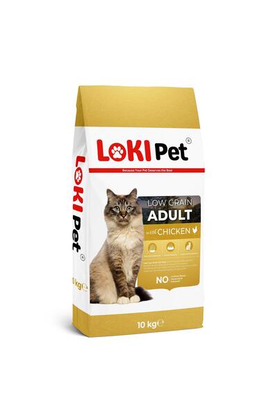lokipet Loki Pet Düşük Tahıllı Tavuklu Yetişkin Kedi Maması 10 kg