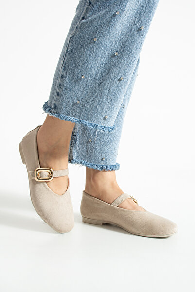 Neva'nın Butiği حذاء باليه نسائي من Asra مصنوع من الجلد المدبوغ مريح للاستخدا...