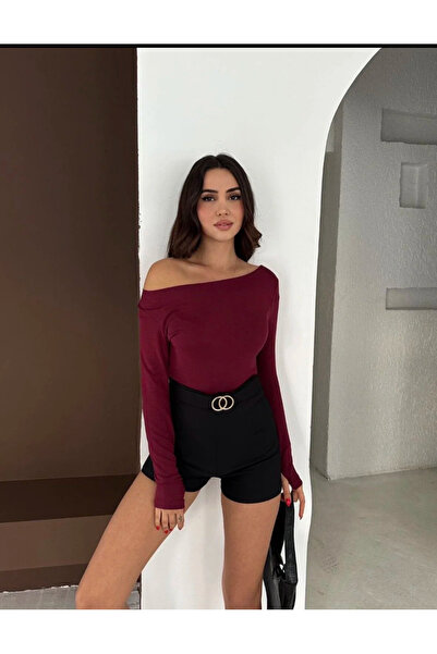 Mazelf Baby&Kids Wear Kayık yaka parmak geçmeli bluz