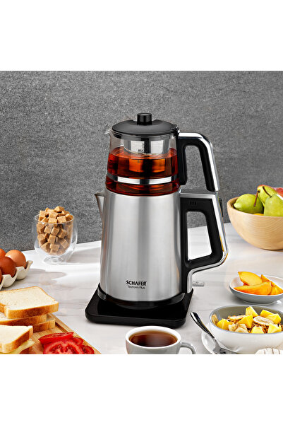 Schafer Teaform Plus Digital Stainless Tea Maker-Inox/Glass Teapot