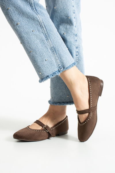 Neva'nın Butiği حذاء نسائي مسطح من هولا تروك بحزام واحد للاستخدام اليومي