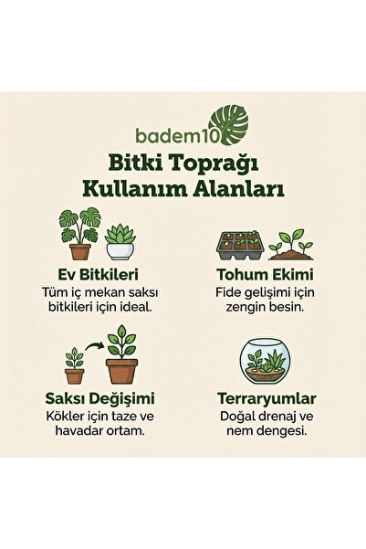 NZB Bitki Bakım Seti 1 Adet 5 Litre Kaktüs Toprağı + 1 Adet 5 Litre Bitki Toprağı Toprak