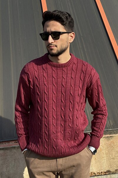 inpool سترة محبوكة برقبة دائرية، نسيج شعري، تصميم عادي، مريحة، للشتاء، موديل ...