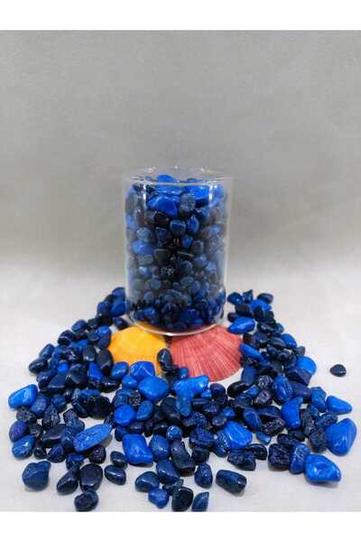 Royall Craft 100 GR Akvaryum Taşı Dekoratif Balık Akvaryumu Taşları (1-2 cm) Mavi Kırlangıç
