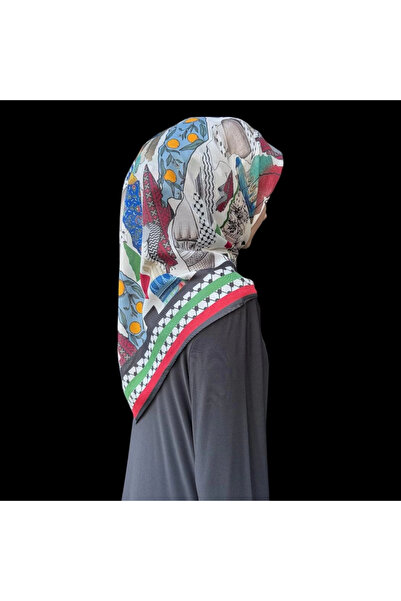 LA BOUTIQUE وشاح القفص F112-03 90X90 عشبي/عشبي