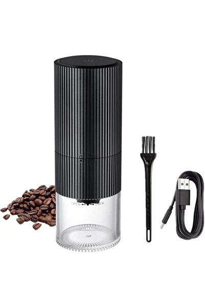 Arabest Portable Electric Grinder, Electric Coffee Grinder with Transparent Powder Bin, USB Rechargeable