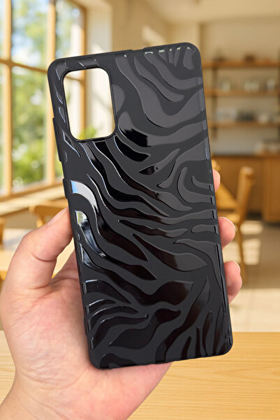 Vip Case Samsung Galaxy A31 Uyumlu Zebra Desenli Silikon Darbe Emici Klasik Korumalı Rubber Kılıf 277