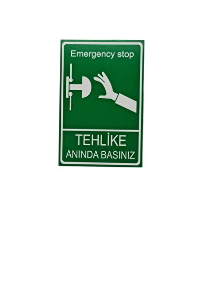 HiperAD Reklam Danger Press Here for Dekota Printing – 3 mm Forex Warning Sig...