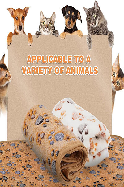 Wnest Shop Pet Blanket, 2 Pack Soft Puppy Blanket Pet Blanket Cute Paw Print ...