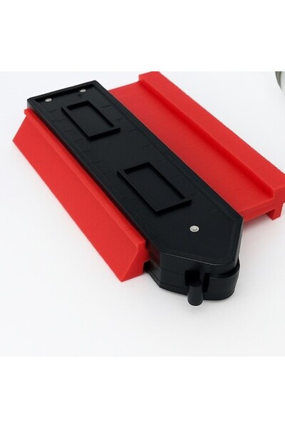 HOZRO Πολυλειτουργικός χάρακας προτύπων 12 cm - Κόκκινος