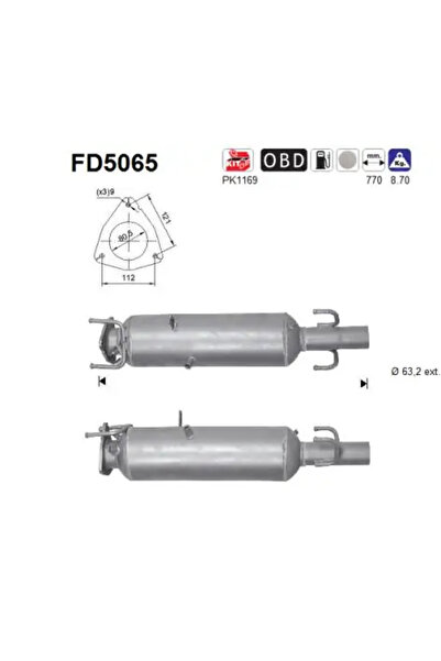 As Filtru Funingine/Particule Sist.De Esapament Fiat Ducato Bus/Ducato Carose...