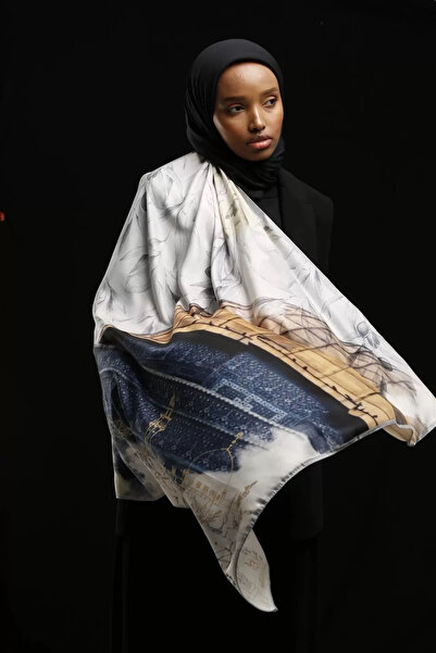 LA BOUTIQUE وشاح كوفية F110 90×90 عشبي/نباتي