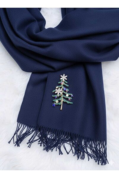 MODAMUGO Trend Yılbaşı Temalı Broş (2'li Set) - Parlak Zirkon Taşlı Özel Seri - Ceket/Kaban