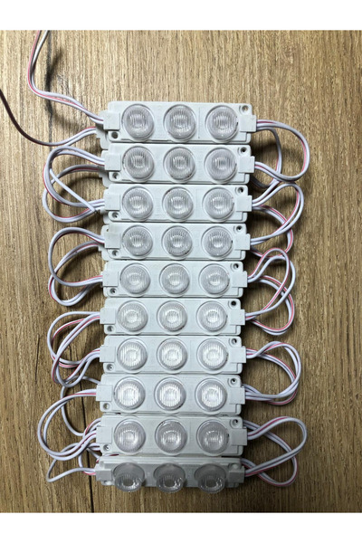 KaraköyOnline 12 Volt 3’lü 3 Watt Geniş Lensli 3030 Modül Led