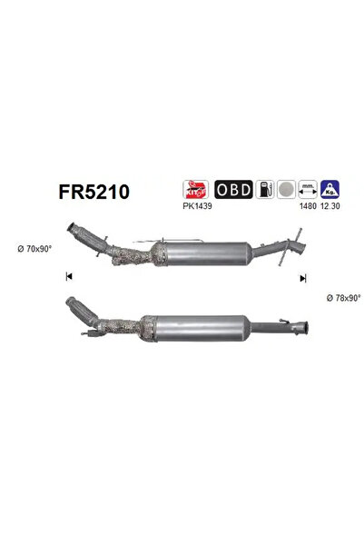 As Филтър за сажди/частици за изпускателна система Citroen Jumpy 3 Bus/Jumpy ...