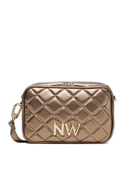 Nine West Women's Handbag Gold CEO-Greenwich-Glam-L