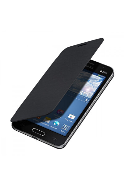 KWmobile Husă pentru Samsung Galaxy Core 2, piele, neagră, 22205.01