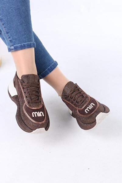 AĞCA AYAKKABI Καφέ γυναικείο sneaker