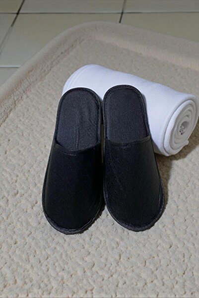 Chochili Papuci de hotel Black Tela Lux 25buc