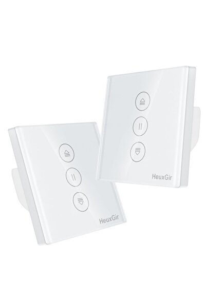 NO BRAND Comutator pentru jaluzele, comutator WiFi pentru obloane, actuator tactil, negru (2 bucăți)