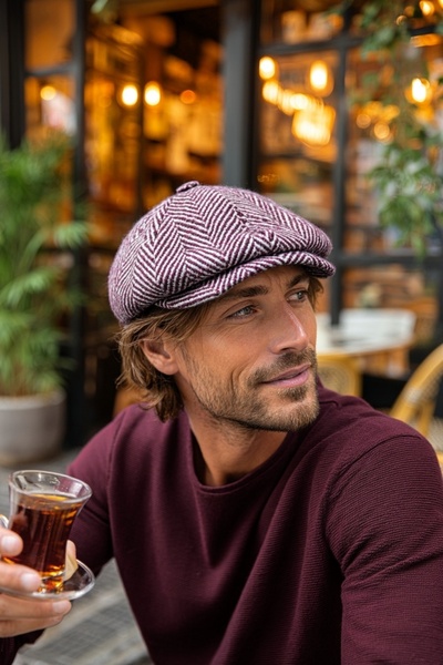 LAGRANZE رجال ريترو كاسكيت