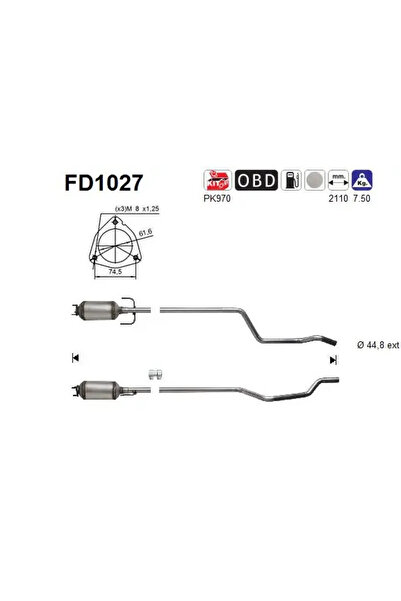 As Filtru Funingine/Particule Sist.De Esapament Opel Meriva A Microbus Vauxha...