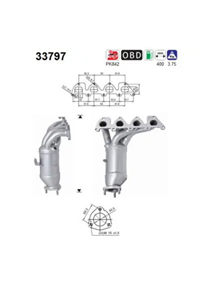 As Catalizator Seat Altea/Ibiza 4/Leon Skoda Fabia 2/Roomster