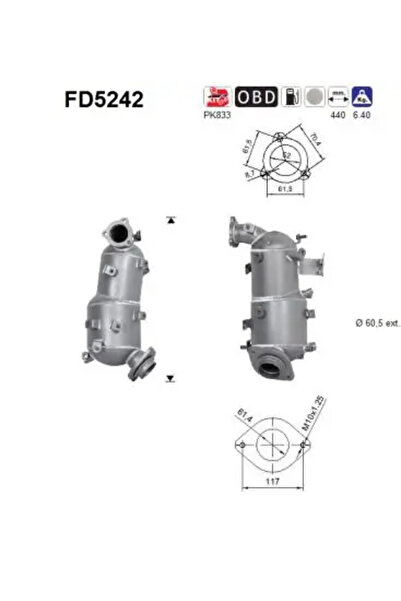 As Filtru Funingine/Particule Sist.De Esapament Toyota Rav 4 3/Rav 4 4 2005-2019