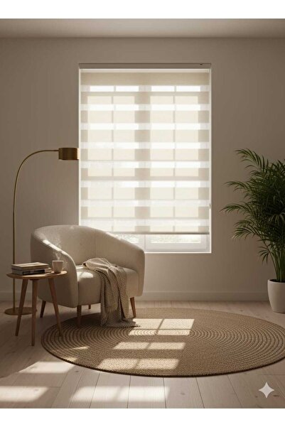 ARTELLA HOMETEX Bambu Krem Zebra perde – Özel Ölçü – Ücretsiz Montaj Seti