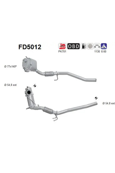 As Filtru Funingine/Particule Sist.De Esapament Vw Passat B6/Passat Cc B6 200...