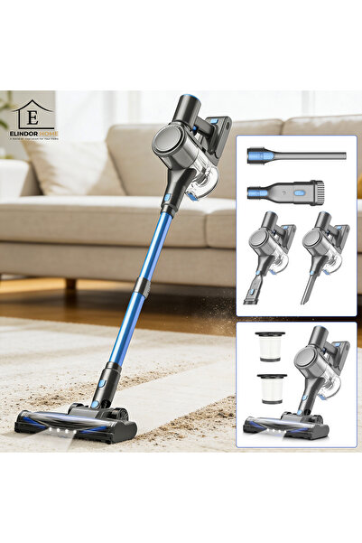 Elindor Aspirator 4 în 1 pentru covoare, alergeni, 40 kPa, 450 W, golire rapidă. 1,5 l, negru