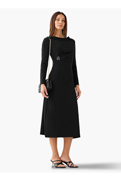 2Xtremz Midi A-line Dress with Cowl Neck