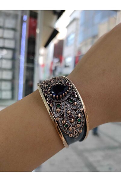Silver 925 Ayar Gümüş Hürrem Model Bronz Damla Taş Bileklik
