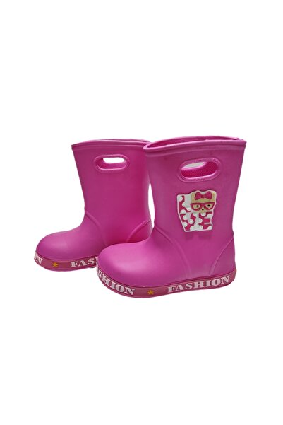 AhsenGiyim Kız Çocuk Lastik Su Geçirmez Çizme