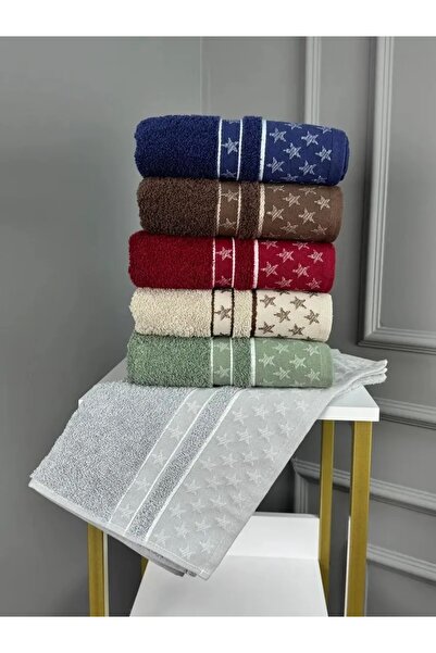 Çeştepe Set de 6 prosoape, model stea, Cestepe-Fata - 50 x 90 cm