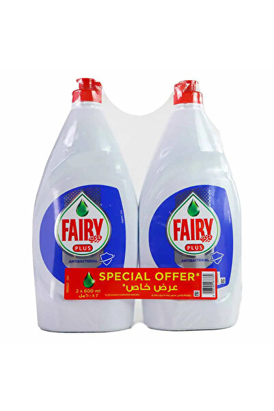 Fairy Plus Antibacterial Dishwash Liquid- 2X600 ml