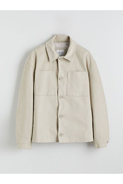 LC Waikiki Regular Fit Long Sleeve Velvet Men's Shirt Jacket